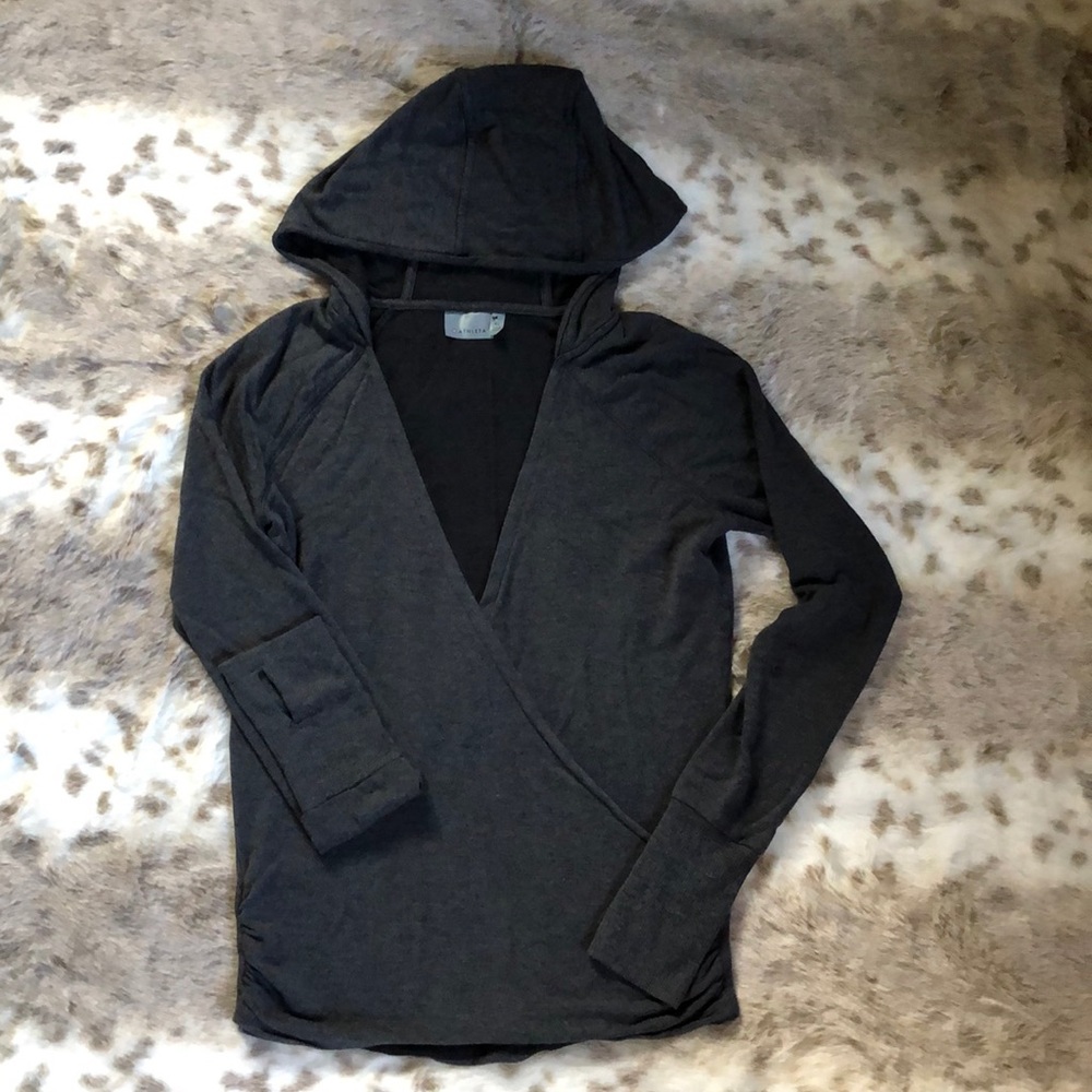 Athleta Studio Hoodie Dark Grey